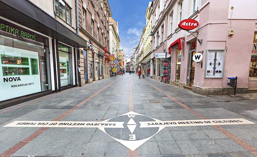 Take a photograph of the spot where East and West meet